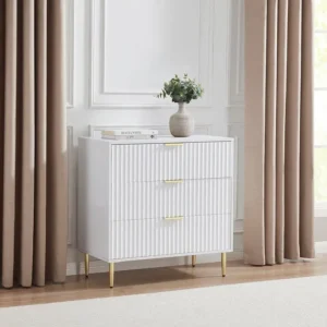 Evie 3 Drawer Chest – Warm White