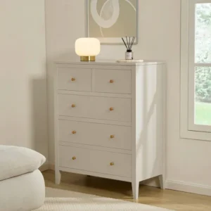 Poppy 5 Drawer Chest – Cream